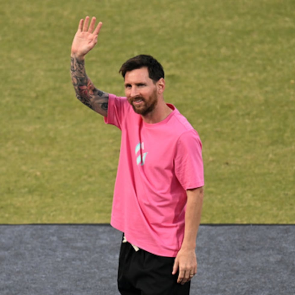 El astro argentino del fútbol Lionel Messi.