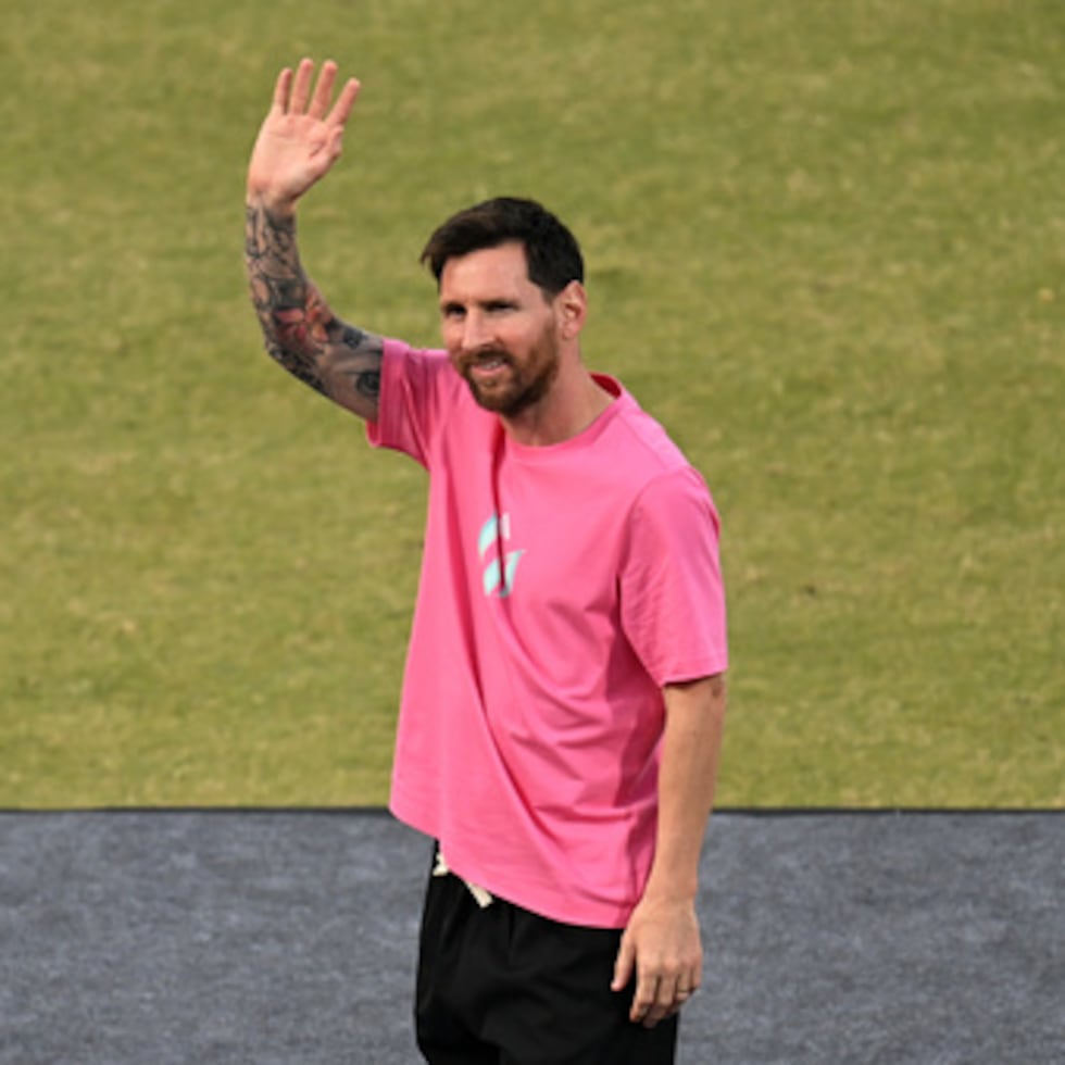 El astro argentino del fútbol Lionel Messi.