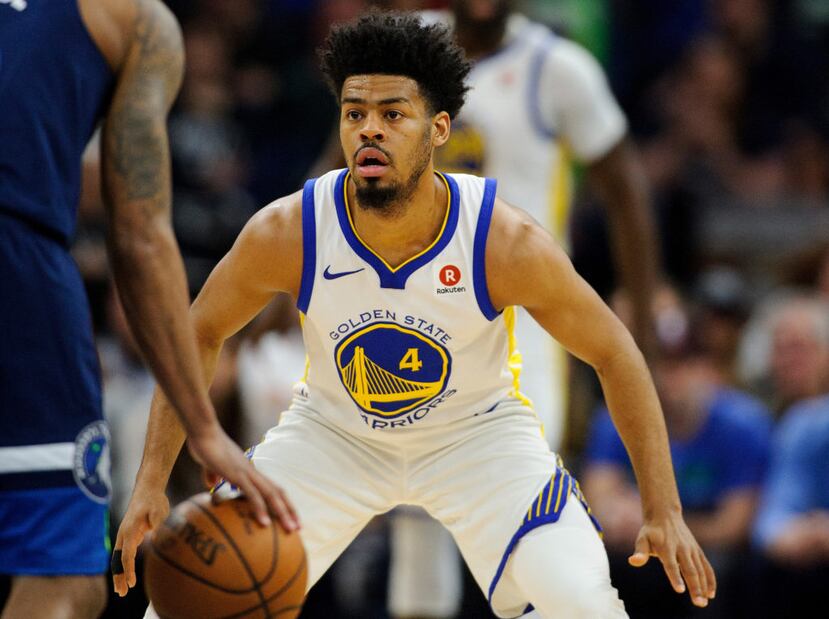 El armador Quinn Cook en uniforme de los Warriors de Golden State.