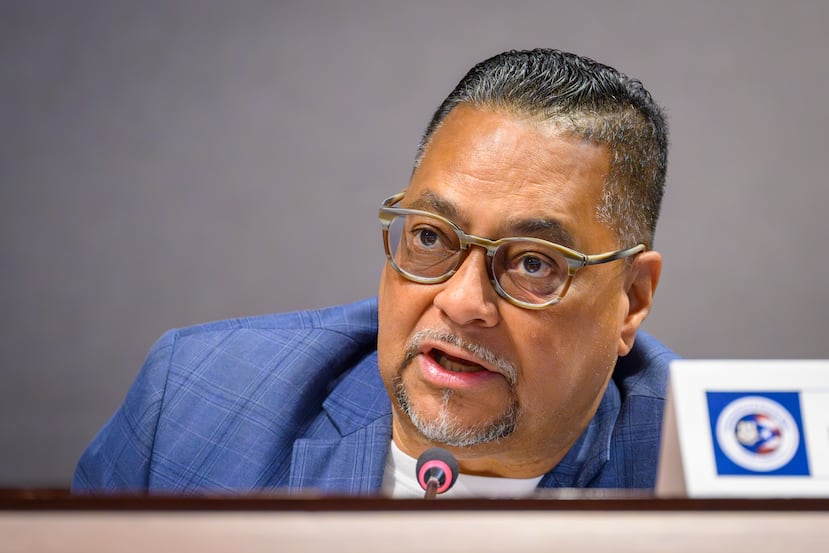 El representante por el distrito de Waterbury, Geraldo Reyes, durante la conferencia inaugural de la Comisión Comercial entre Puerto Rico y Connecticut.