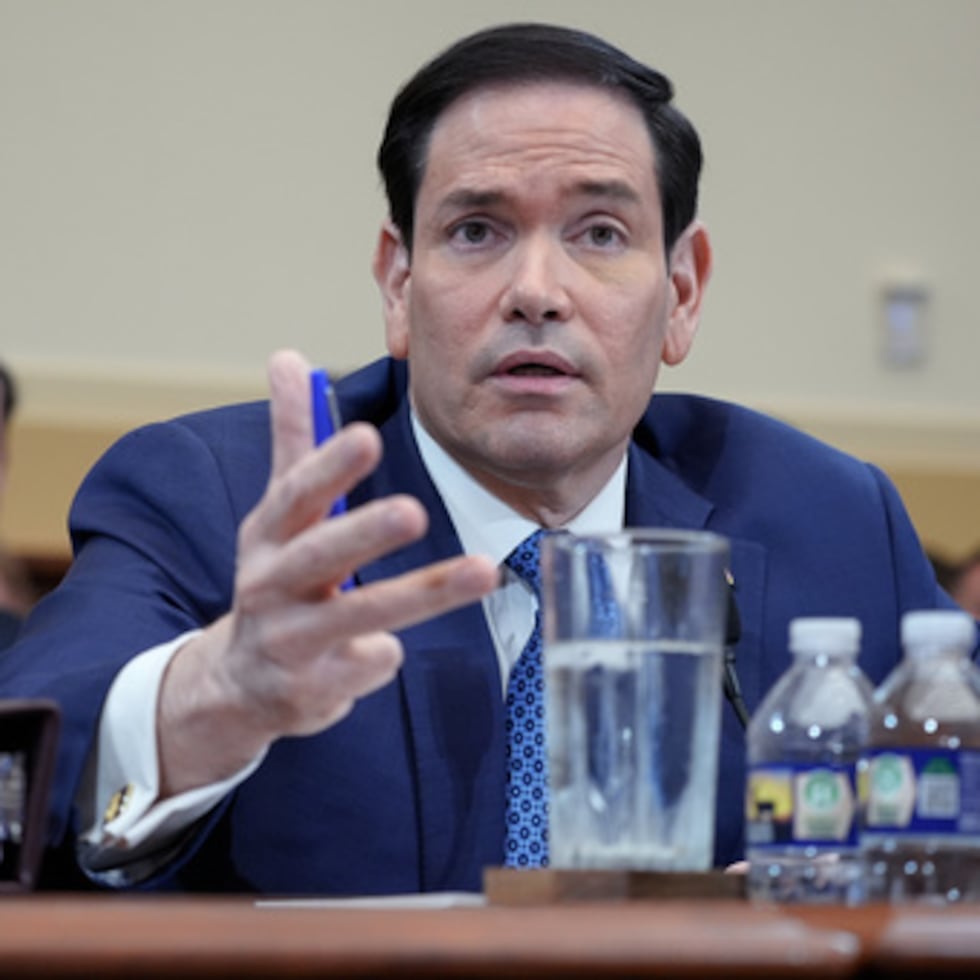 El secretario de Estado Marco Rubio habla durante una audiencia de la Comisión de Asuntos Exteriores de la Cámara de Representantes