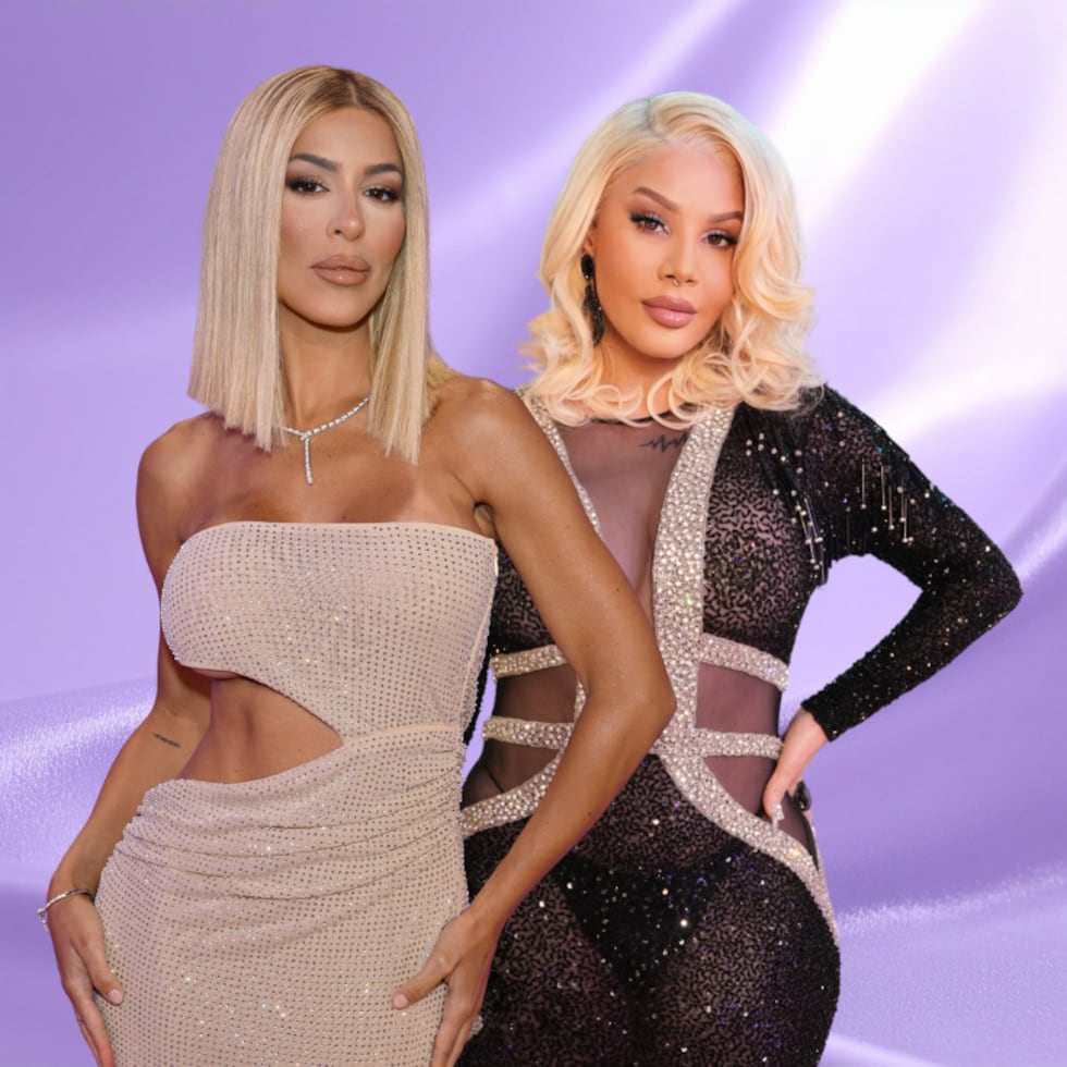 Oriana Marzoli e Ivy Queen en la alfombra rosa del evento.