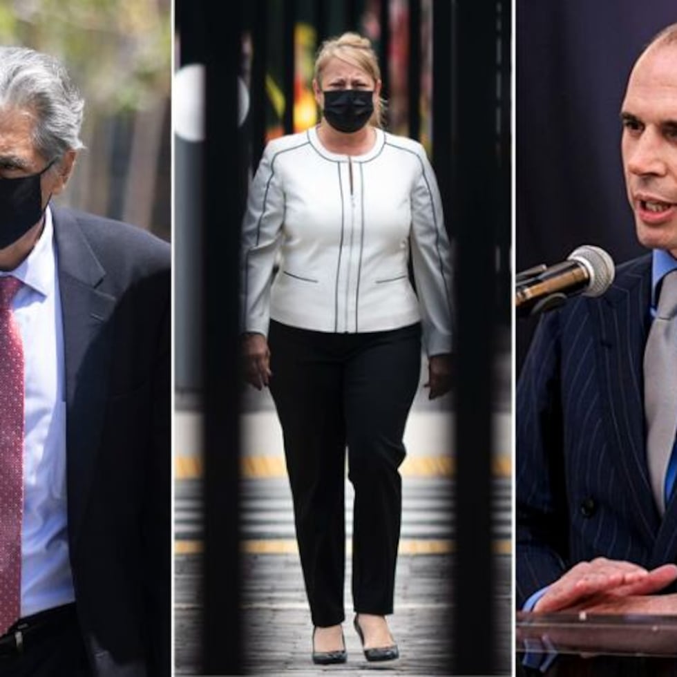 From left to right: Mark Rossini, Wanda Vázquez Garced and Julio Herrera Velutini.