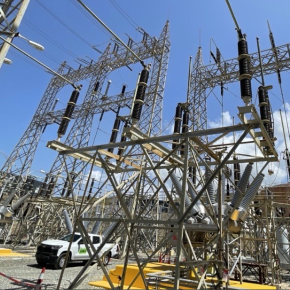 Patio de interruptores de la central Costa Sur en Guayanilla que es compartido por LUMA Energy, Genera PR y Ecoeléctrica.