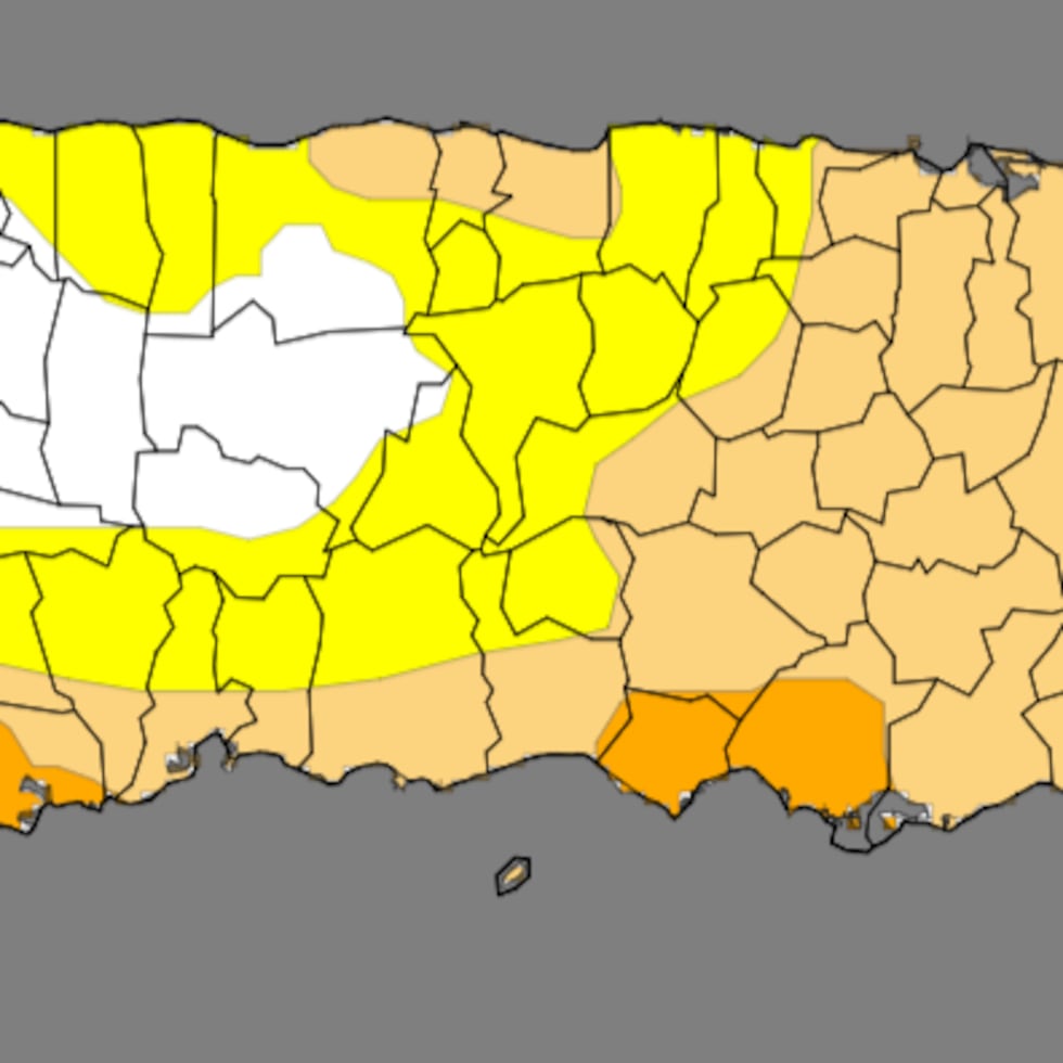 Según el informe más reciente, el 34.96% de Puerto Rico se encuentra bajo sequía moderada.