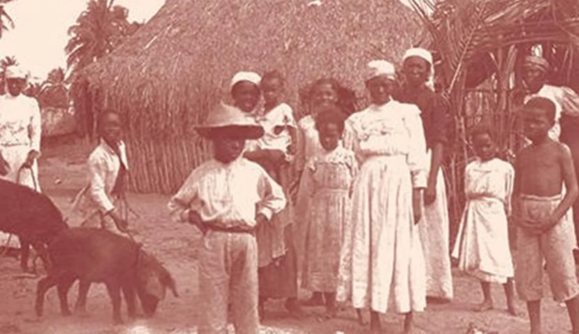 Pobladores de San Mateo de Cangrejos a finales del siglo XIX.