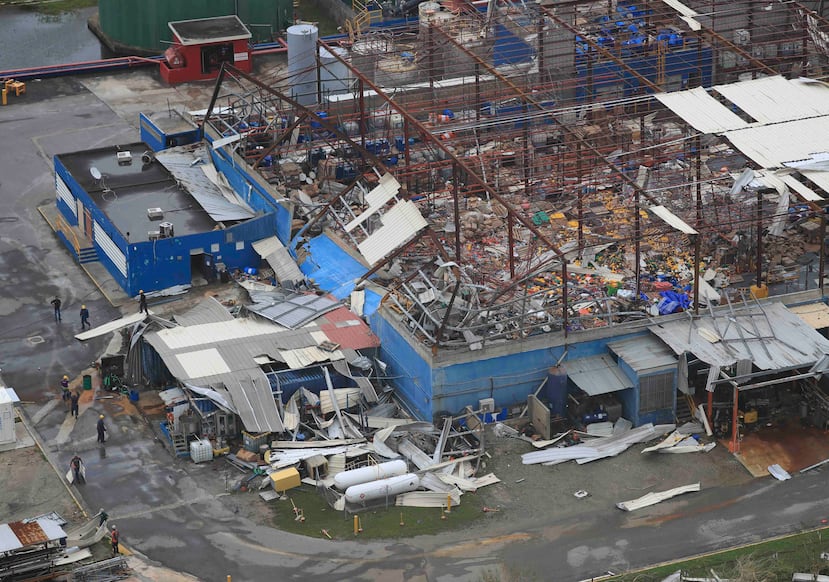 La devastación que dejó el huracán María vista desde el aire