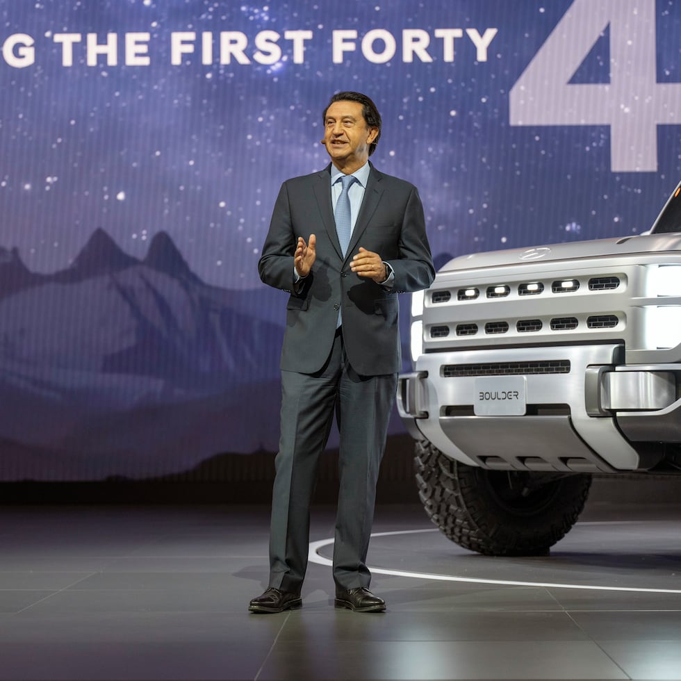 José Muñoz, presidente de Hyundai Motor Company durante el New York International Auto Show.