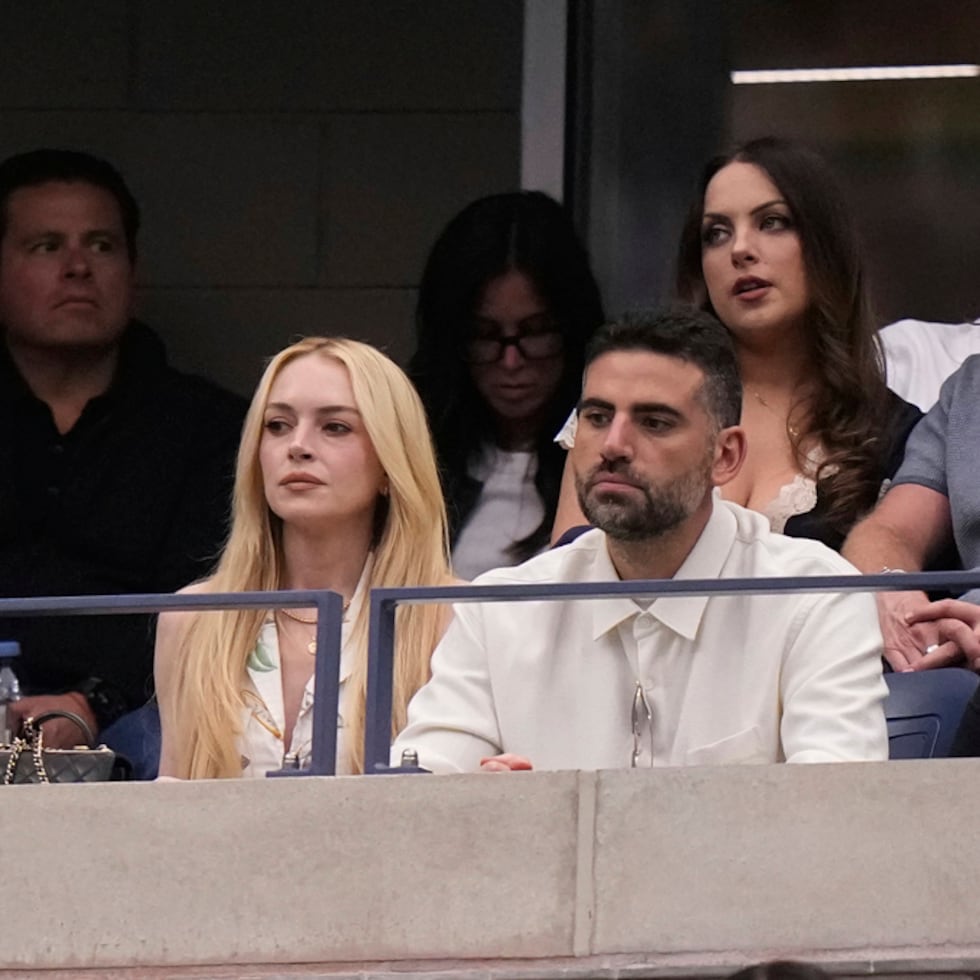 Lindsay Lohan junto a su esposo Bader Shammas.