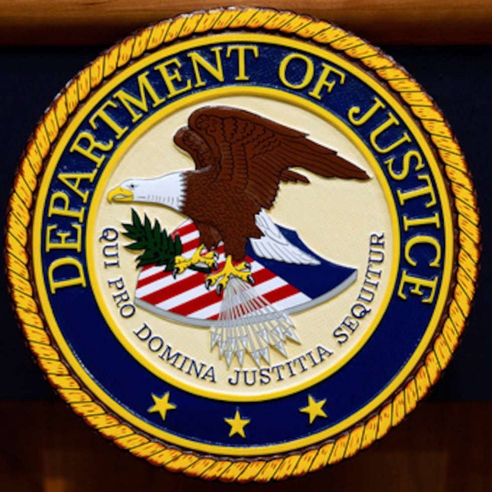 Logo del Departamento de Justicia federal.