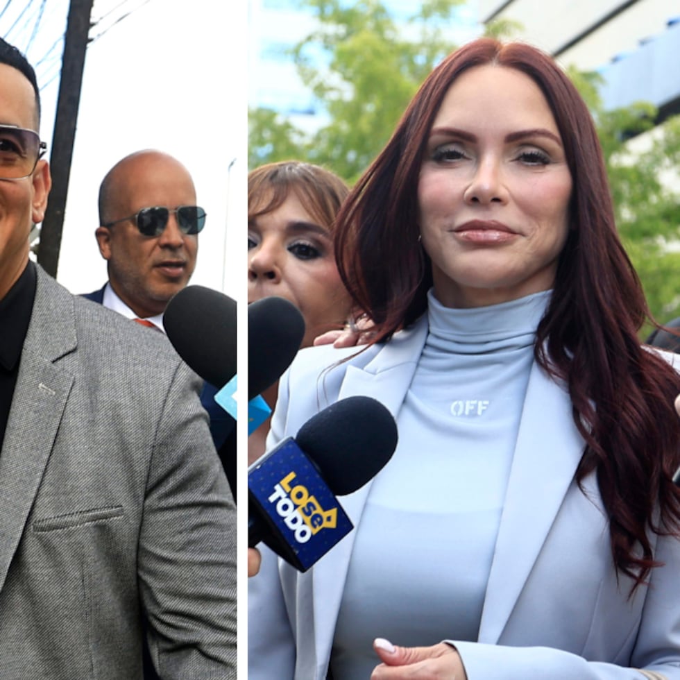 El artista Daddy Yankee y su exesposa, Mireddys González.