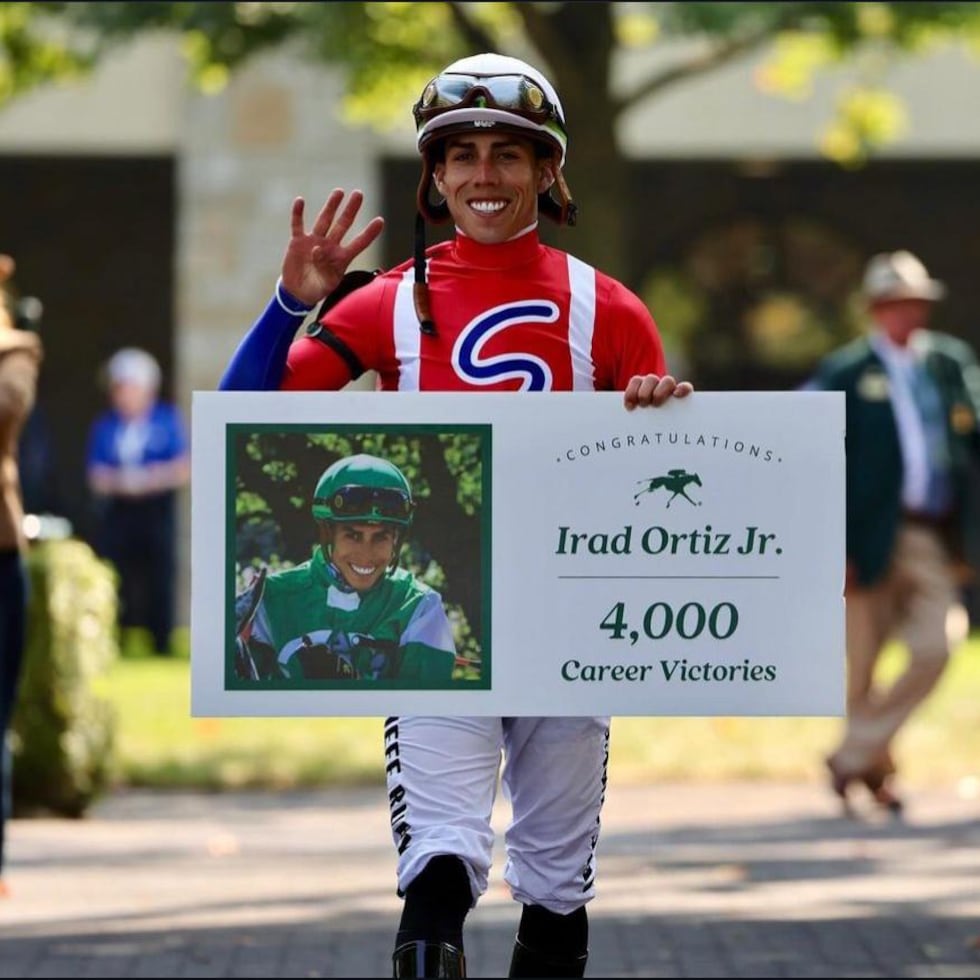 Irad Ortiz, aquí cuando llegó a las 4,000 victorias de por vida, ha tenido una exitosa carrera de 15 temporadas en Estados Unidos.