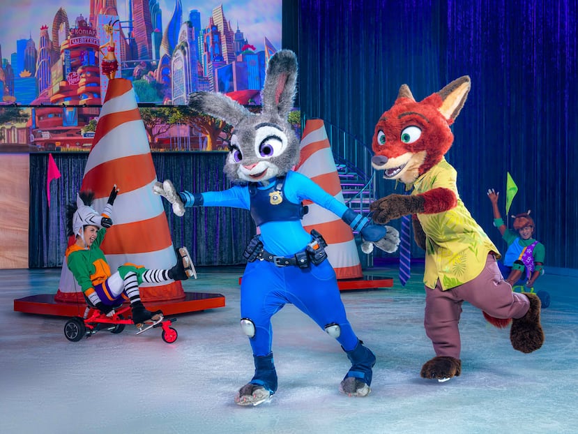Los personajes Judy y Nick, de la película “Zootopia”, forman parte de "Jump In!" de Disney On Ice.