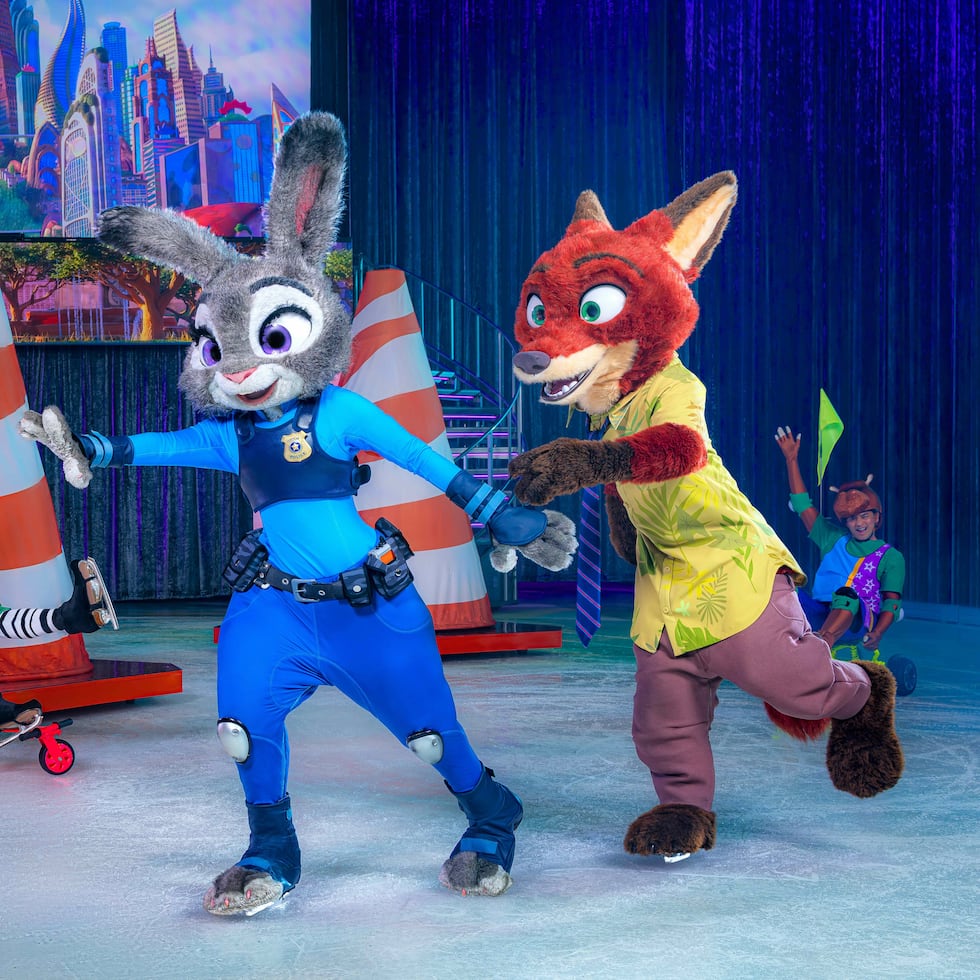 Los personajes Judy y Nick, de la película “Zootopia”, forman parte de "Jump In!" de Disney On Ice.