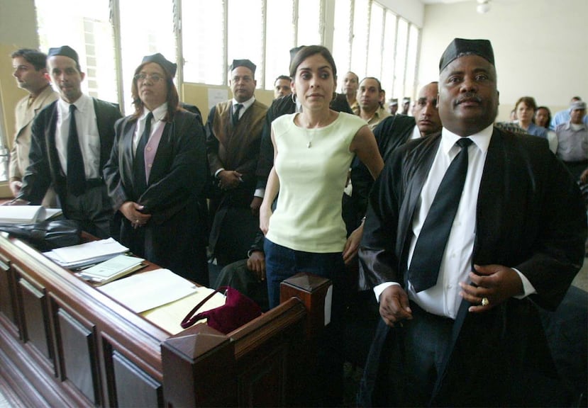 Hernández junto a su defensa.