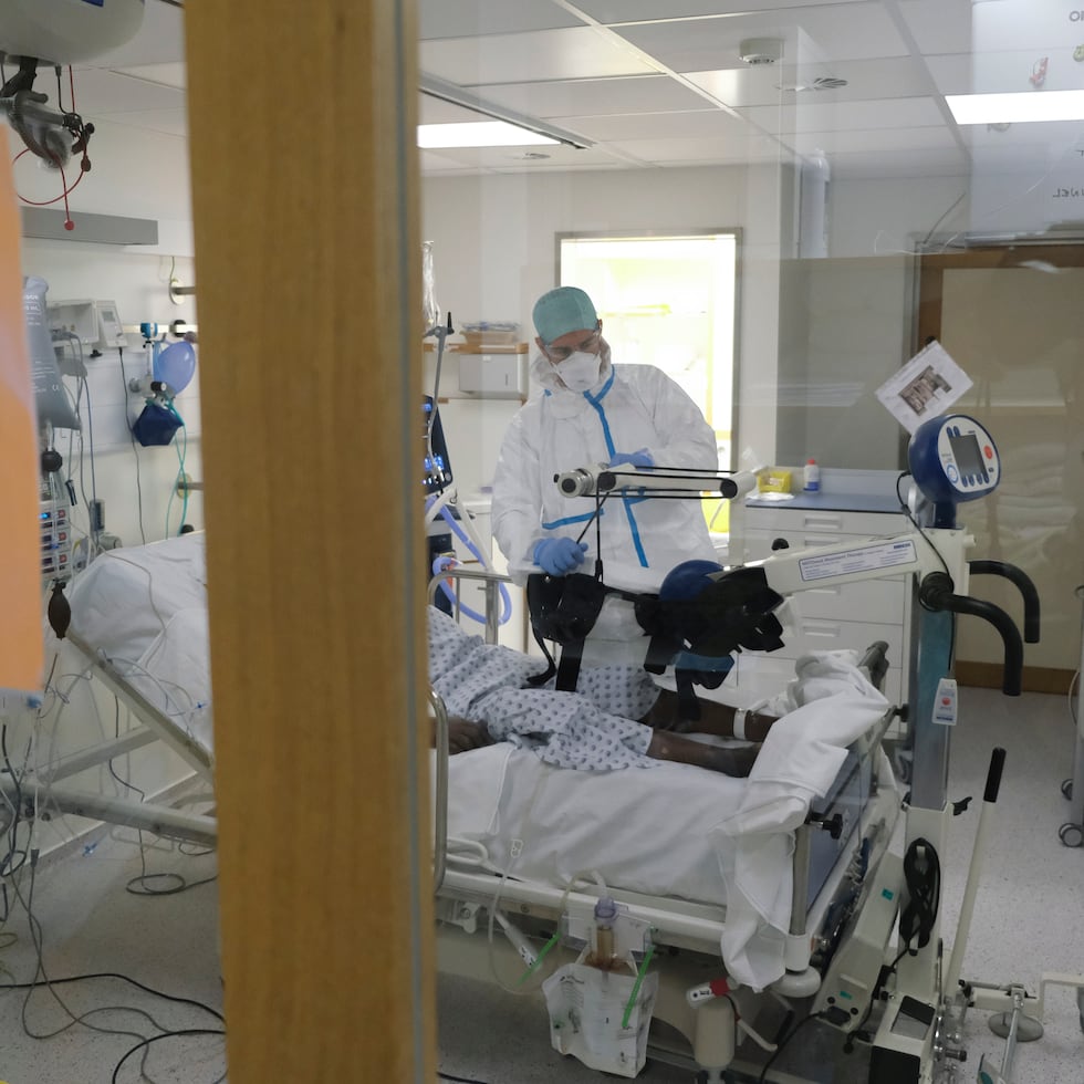Andrés Arévalo, un paciente afectado por COVID-19 en 2021.