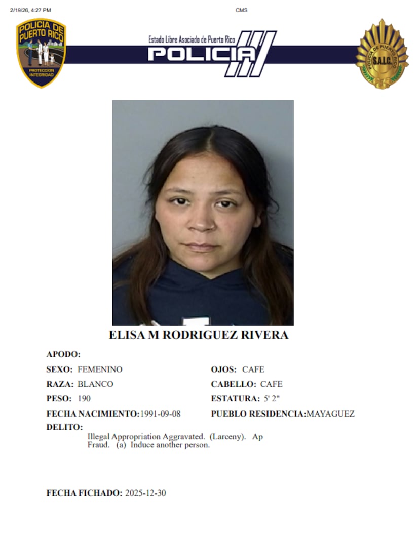Eliza M. Rodríguez Rivera, de 34 años y residente de Mayagüez.