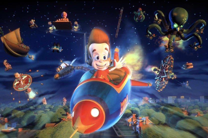 This handout photo shows a scene from the movie "Jimmy Neutron: Boy Genius" which was nominated for an Oscar in the new category of Best Animated Feature Film of the Year in Beverly Hills 12 February, 2002. The 74th Annual Academy Awards will be held in Hollywood on 24 March. AFP PHOTO/Paramount Pictures
