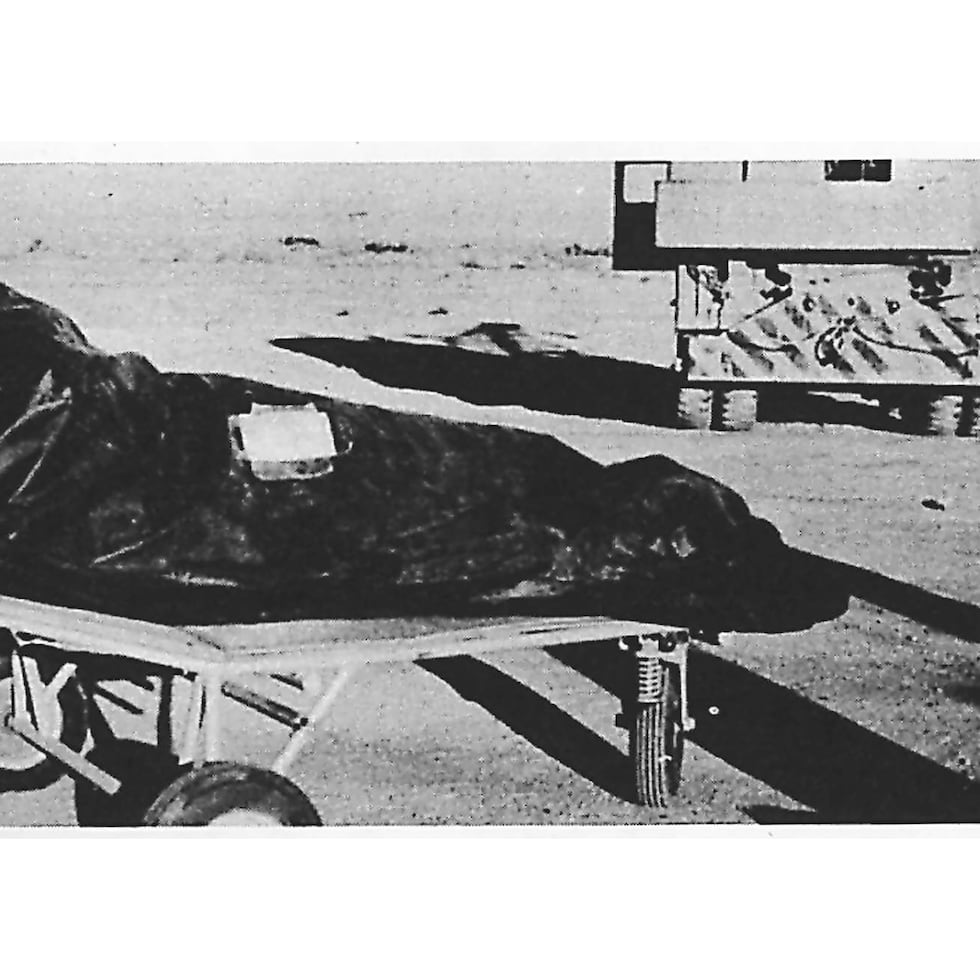 Esta fotografía pertenece al informe “The Roswell Report” de la Fuerza Aérea de Estados Unidos, divulgado el 24 de junio de 1997, que aborda el presunto incidente ovni ocurrido en Roswell, Nuevo México, en 1947.
