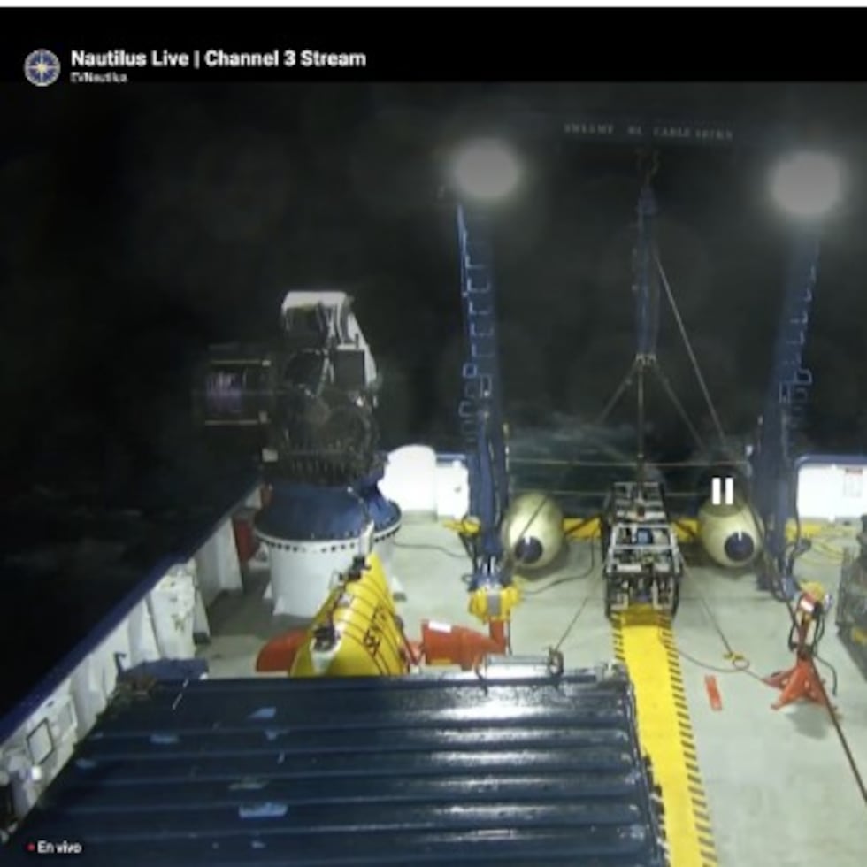 El navío en el cual me encuentro es el E/V Nautilus. En 2010 se convirtió en un barco de investigación científica con el fin de explorar las profundidades de los océanos, relata Adolfo Rodríguez
Captura de pantalla del barco E/V Nautilus en su navegación este lunes. Tomado de NautilusLive.org