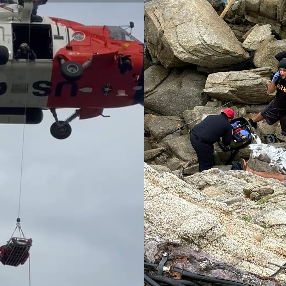 El hombre fue transportado en un helicóptero del Coast Guard hacia el Centro Médico de Río Piedras