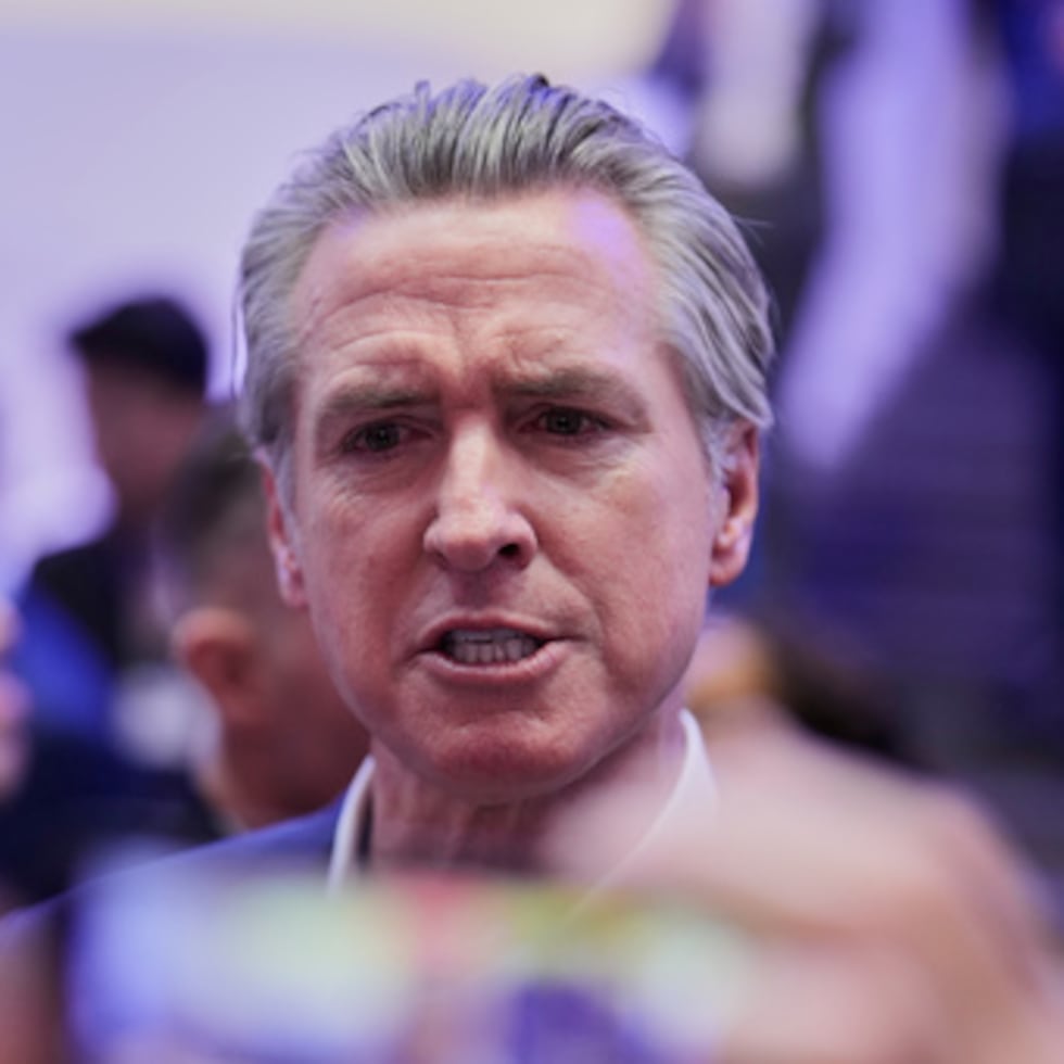 El gobernador de California, Gavin Newsom, durante la reunión anual del Foro Económico Mundial en Davos, en Suiza.