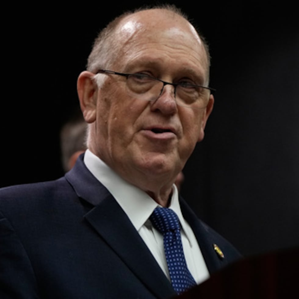 El zar de fronteras de la Casa Blanca, Tom Homan, ofrece una rueda de prensa en el edificio federal Bishop Whipple el jueves 29 de enero de 2025 en Minneapolis. (AP Photo/Julia Demaree Nikhinson)
