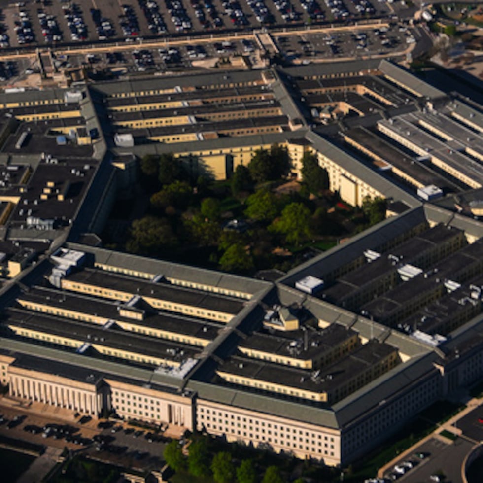 El Pentágono desde un avión, en Washington.