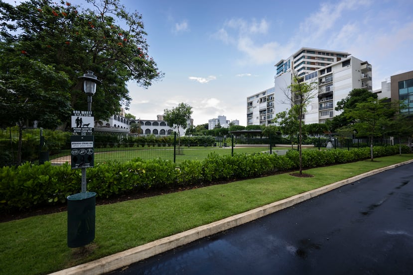 El parque de perros que forma parte del Parque de Santurce.