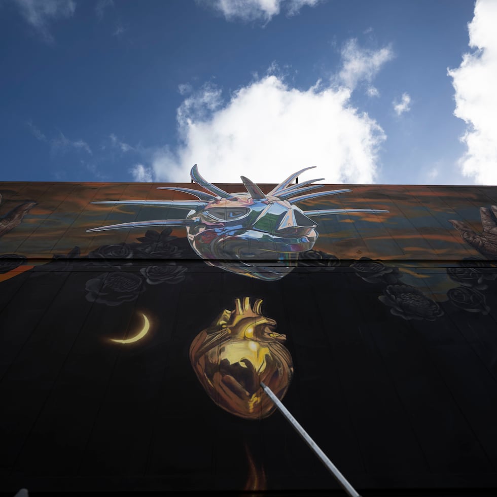 Este mural es una de las obras principales del festival Color Caribe.