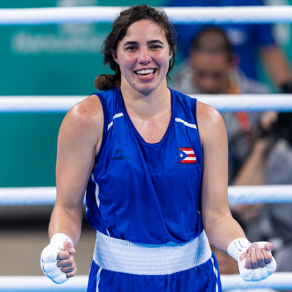 Stephanie Piñeiro, aquí en uno foto de archivo en los Panamericanos de 2023, aseguró como mínimo la medalla de bronce en los 70 kilogramos y avanzó a las semifinales, donde buscará el miércoles su pase a la final centroamericana.