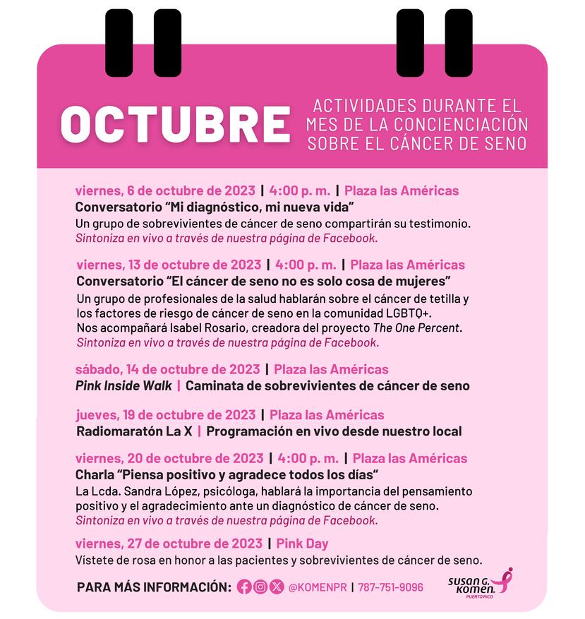 Calendario Susan G. Komen