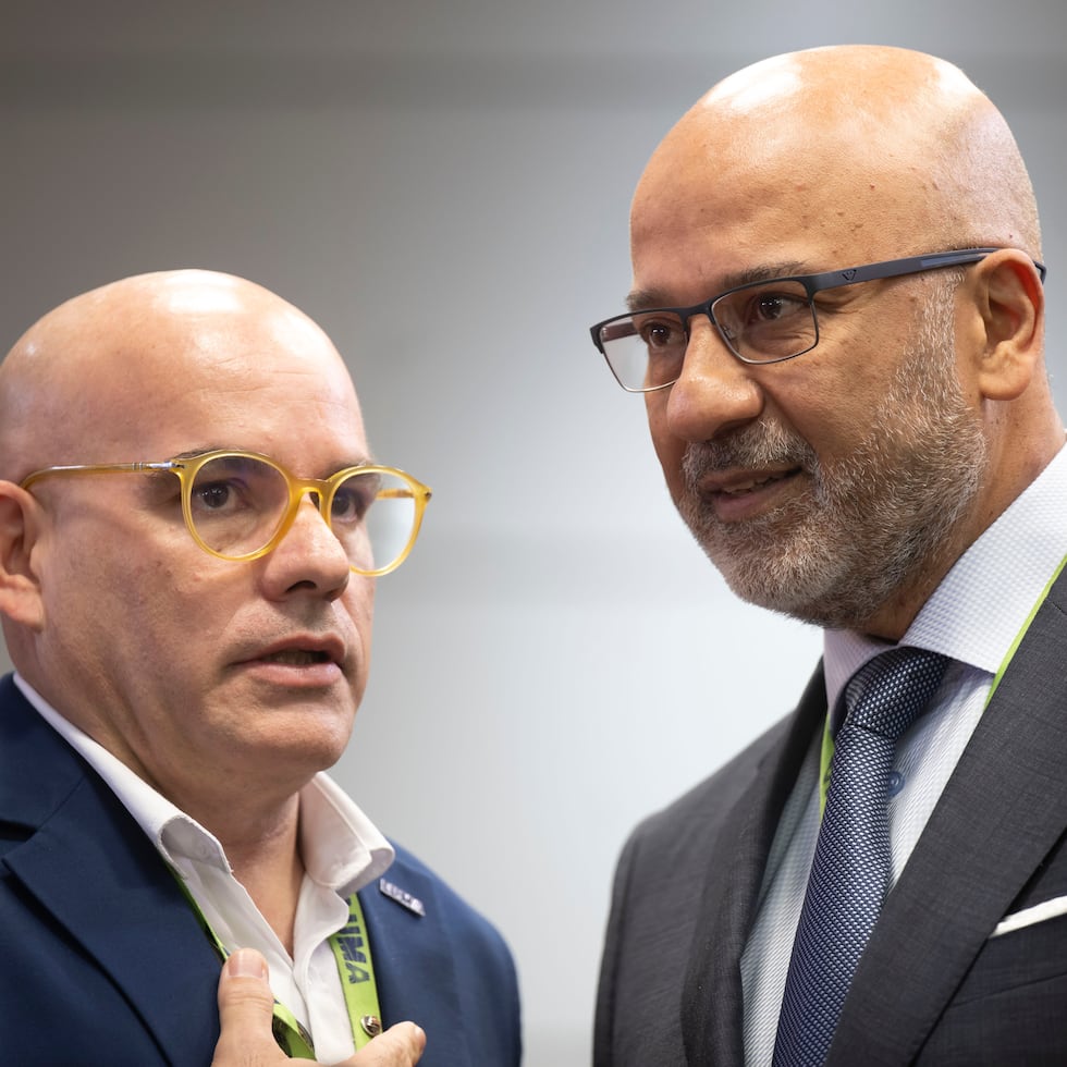 Pérez Vélez (izquierda, junto al presidente de LUMA, Juan Saca) catalogó la demanda como una "distracción".