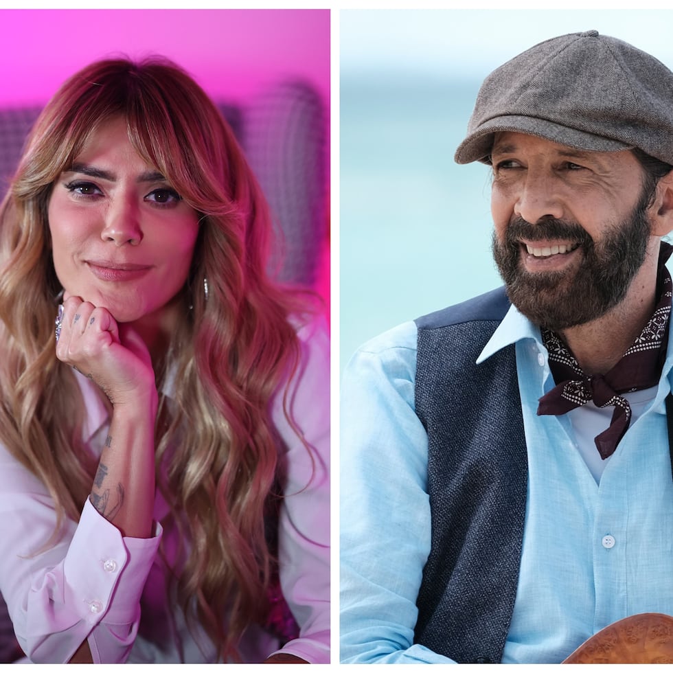 Los cantautores Kany García y Juan Luis Guerra.