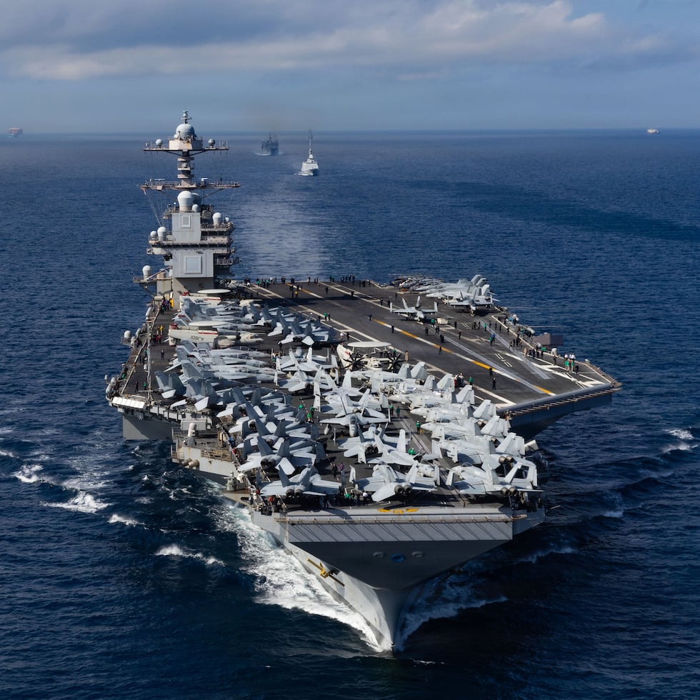 Ek portaviones USS Gerald R. Ford (CVN 78), el más grande del mundo, ya se encuentra en la región del Caribe y Latinoamérica.