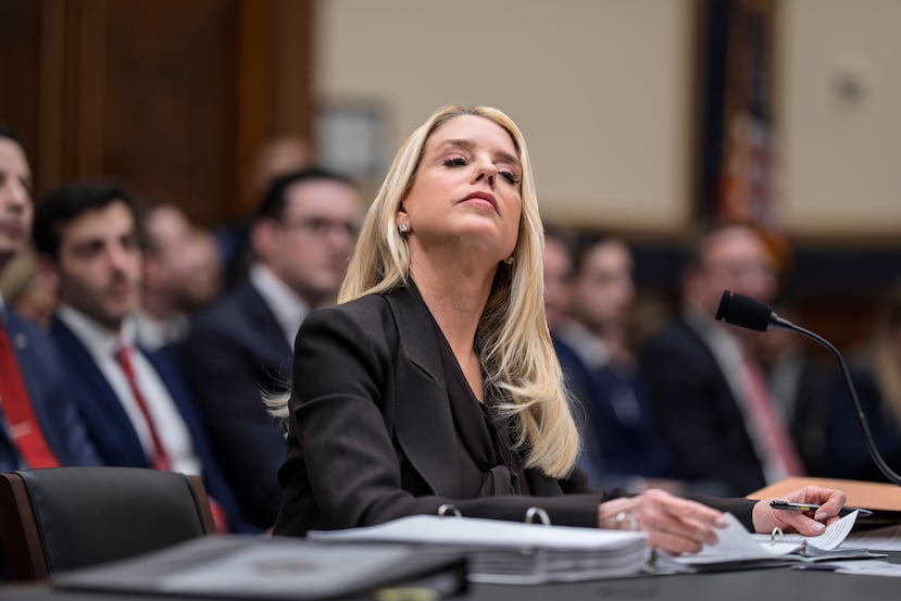 Attorney General Pam Bondi testifies before a House Judiciary Committee oversight hearing on Capitol Hill in Washington, Wednesday, Feb. 11, 2026, in Washington. (AP Photo/J. Scott Applewhite)