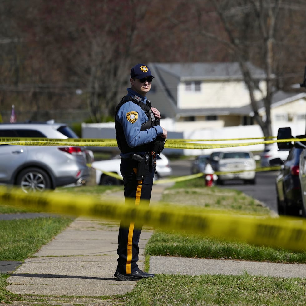 Police respond to a neighborhood after a shooting in Levittown, Pa., Saturday, March 16, 2024. Authorities have issued a shelter-in-place order following the shooting of multiple people in a suburban Philadelphia township. (AP Photo/Matt Rourke)