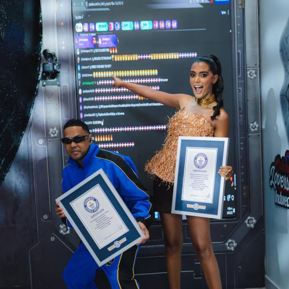 Alofoke y Celinee Santos en "Planeta Alofoke".