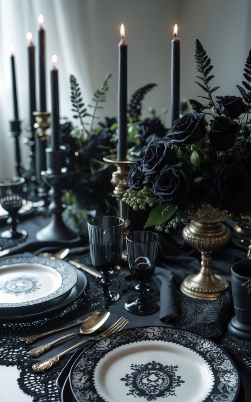 Opta por tonos oscuros y profundos como el negro, el burdeos, el morado y el verde oscuro