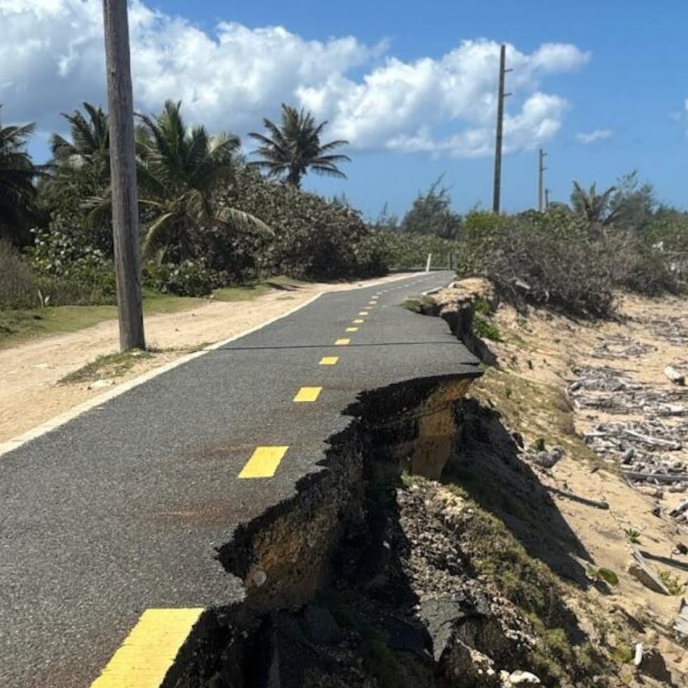 Coastal erosion is one of the most evident manifestations of climate change in Puerto Rico. Above, a file photo of the coastline in Isabela.