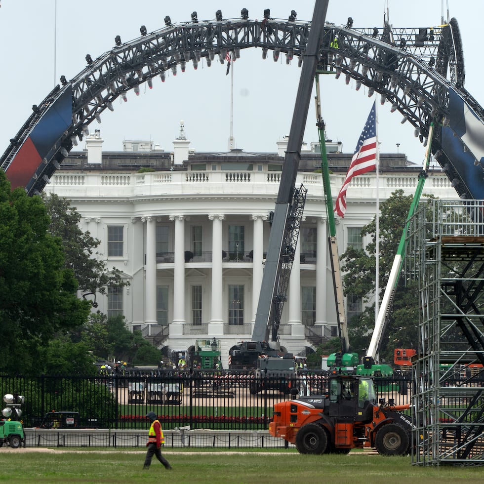 Otro proyecto de construcción en la Casa Blanca está en marcha, aunque éste pretende ser solo temporal.