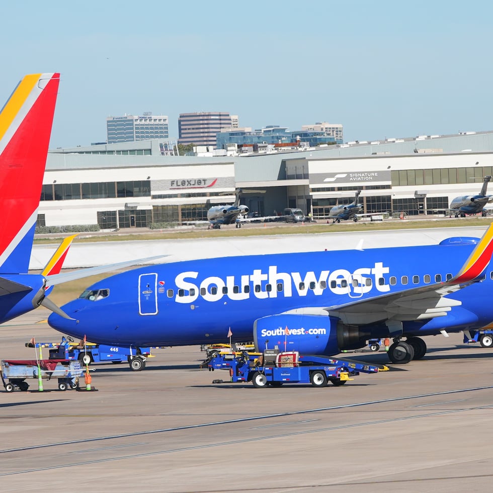 Un avión de Southwest Airlines en el aeropuerto Dallas Love Field.