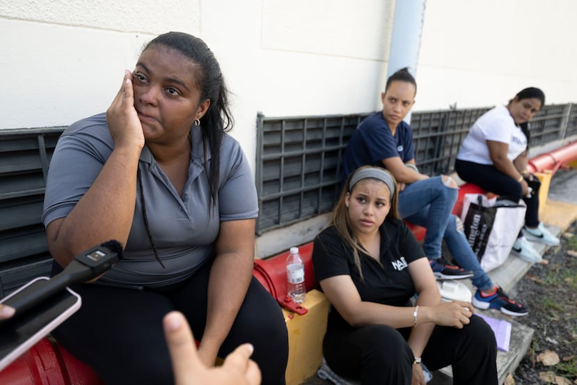 Nuria y Nicole Cedeño, primas del esposo de Inocencia, relataron muy afectadas el dolor que está viivendo su familia desde la detención.