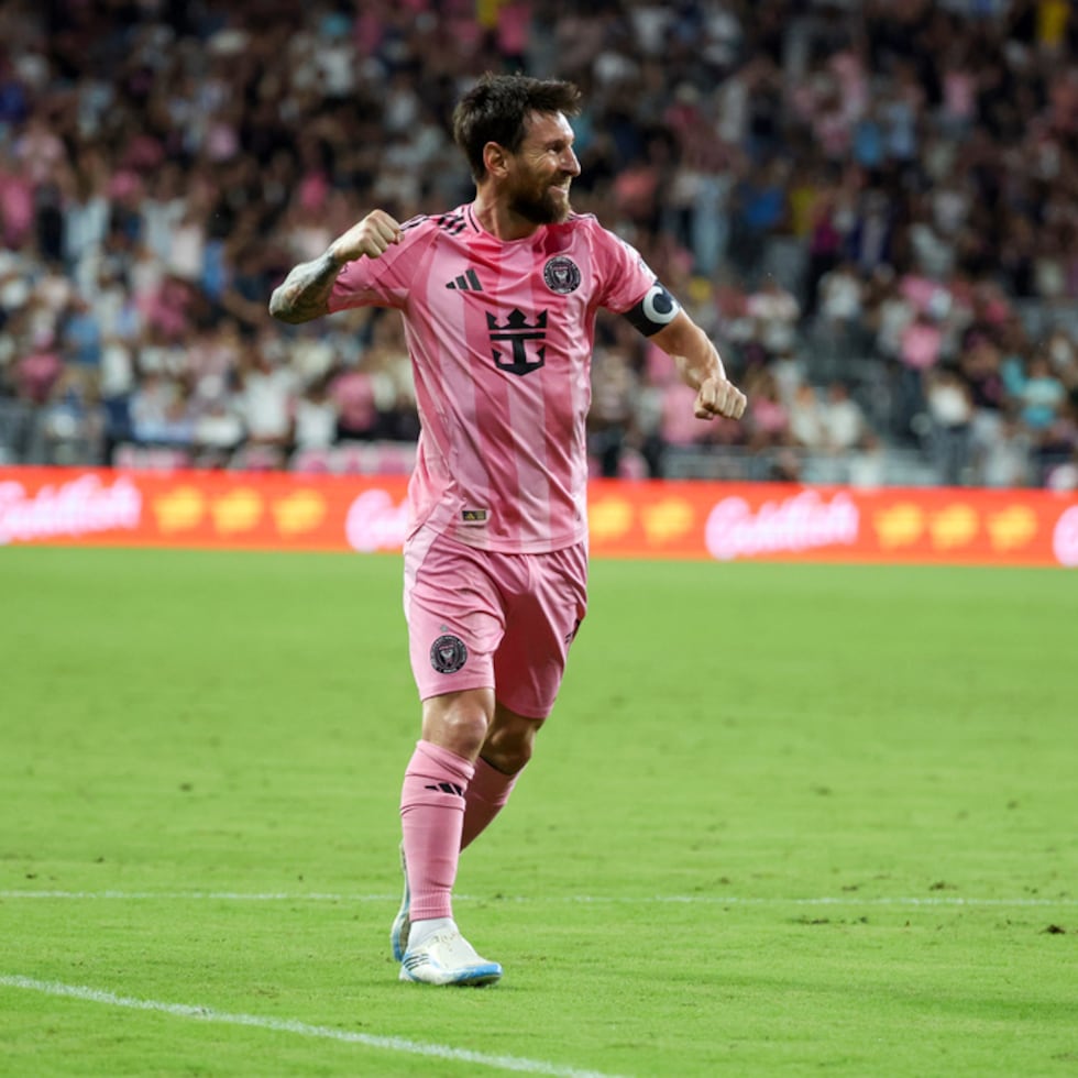 Lionel Messi celebra un gol con el Inter Miami, club al que llegó en 2023 tras su paso por el París Saint-Germain.