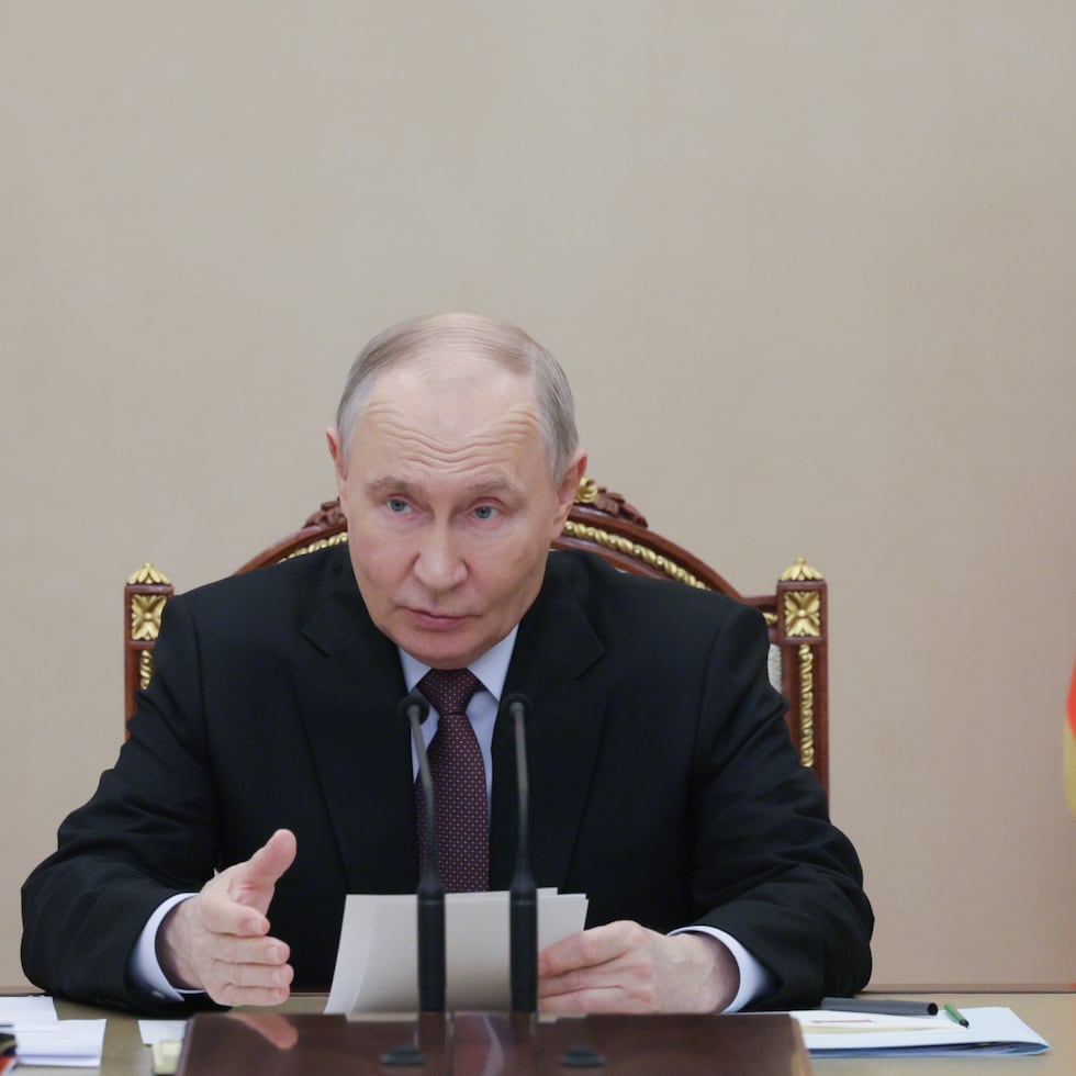 El presidente de Rusia, Vladímir Putin, en una reunión.