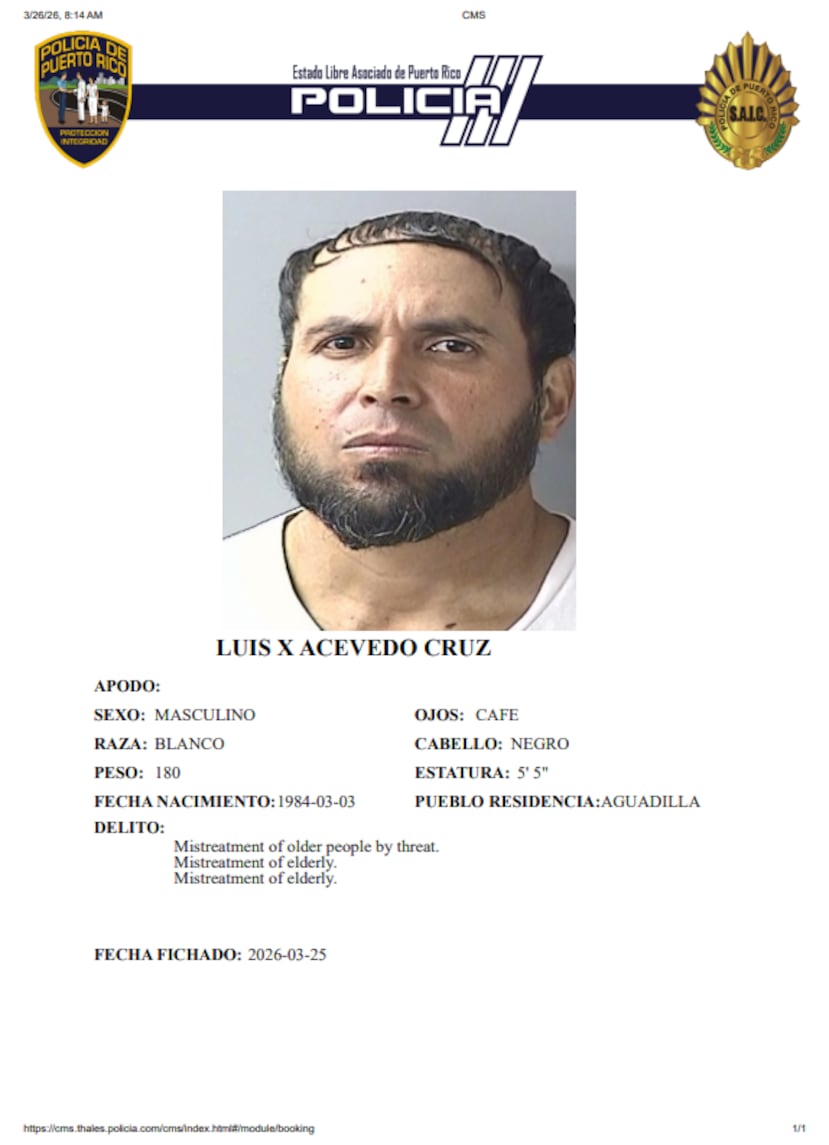Luis Xavier Acevedo Cruz, de 42 años, residente de Aguadilla.
