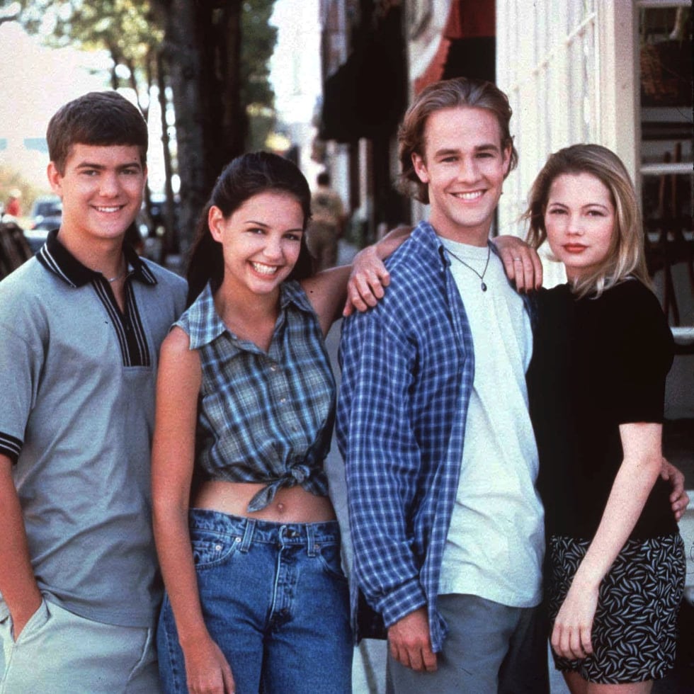 James Van Der Beek se hizo famoso por su papel en "Dawson's Creek,. En la foto, Joshua Jackson, Katie Holmes, James Van Der Beek and Michelle Williams. (AP Photo/WB, Frank Ockenfels)