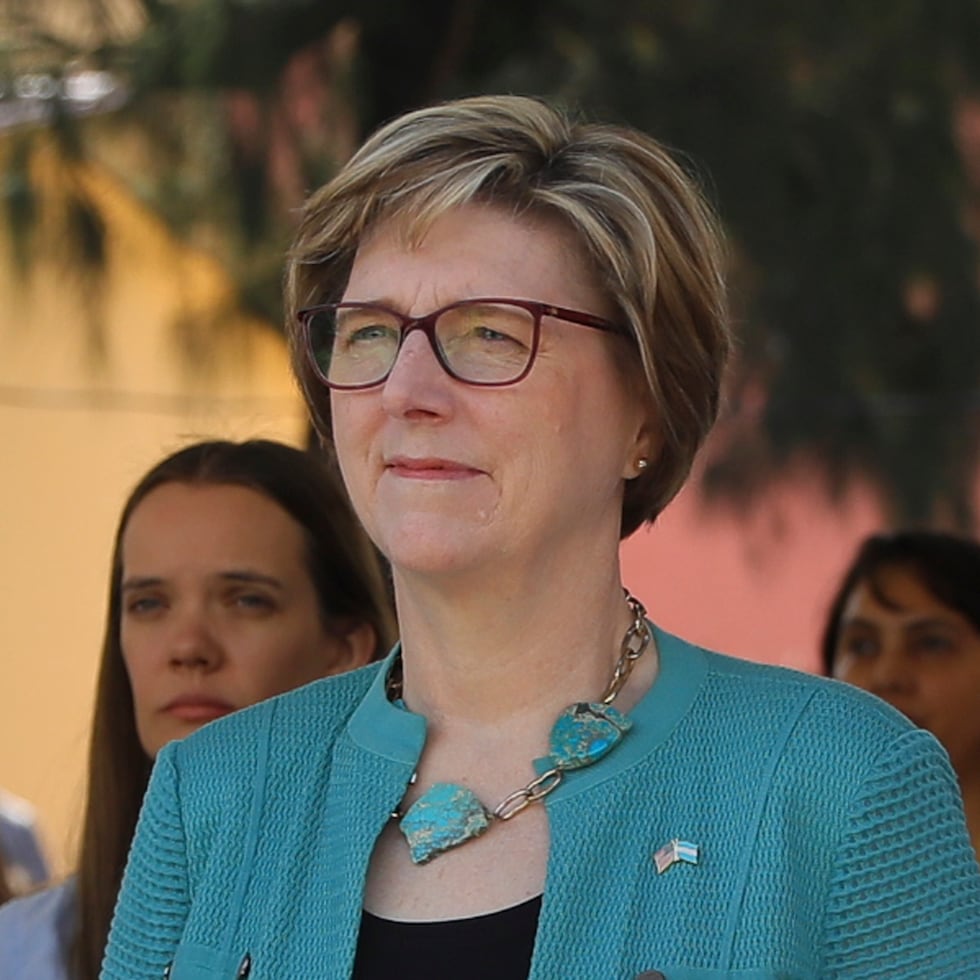 Laura Dogu durante un evento público en Tegucigalpa (Honduras).