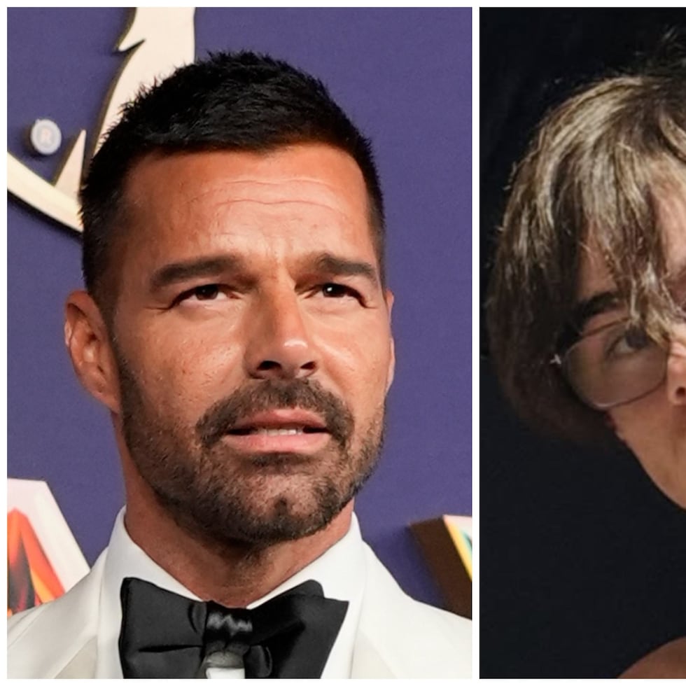 El cantante Ricky Martin y su hijo Valentino Martin.