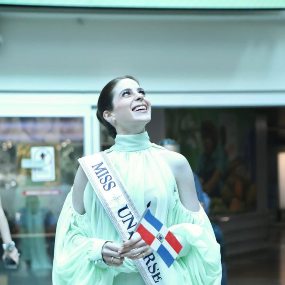 Fátima Bosch durante una visita a República Dominicana en enero.